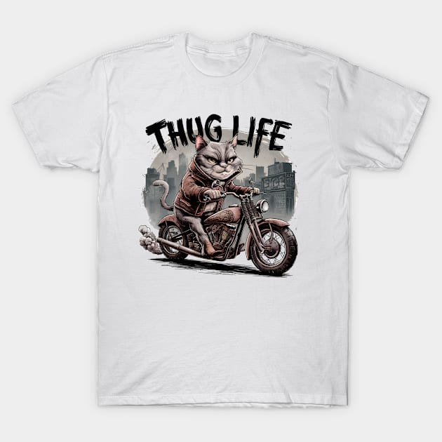 Thug Life Chopper Cat Fan Art T-Shirt by Blind Art